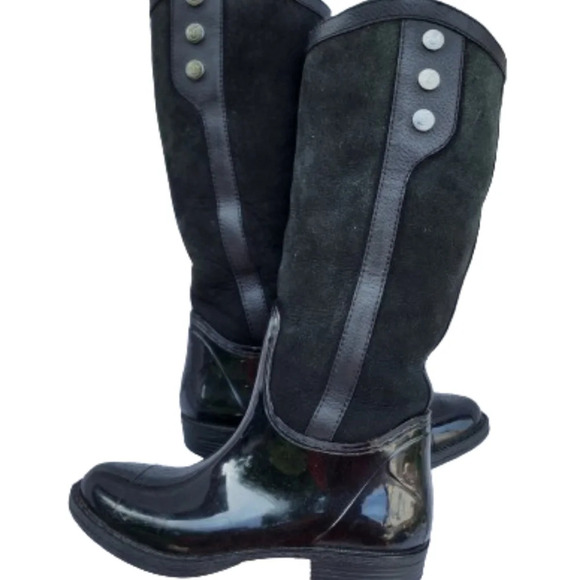 Dominion Australian shearling waterproof Tall‎ Wellie boots 40/10 - Picture 1 of 15